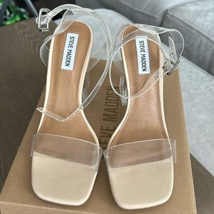 NIB Steve Madden Nude/Clear Sandals